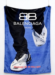 Balenciaga Tyrex Sneaker Print Flannel Throw Blanket BA247